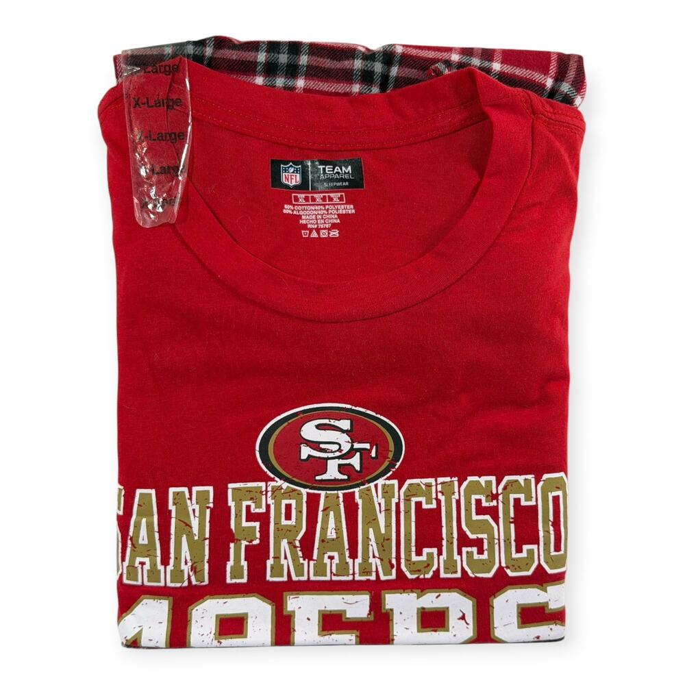 NFL Team Apparel San Francisco 49ers Pajama Set, Men's XL